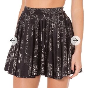 Blackmilk Black and Silver Skater Skirt